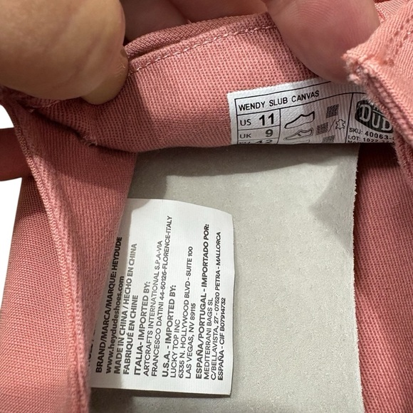 HEY DUDE Wendy Slub Pink Casual Shoes Size 11 -- BRAND NEW CLOSET STAPLE!!! - Picture 6 of 10